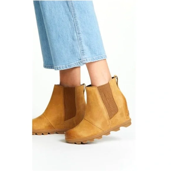 SOREL Joan of Artic Rhapsody Wedge Snow Boot elk camel color Size 10.5 - Picture 2 of 15